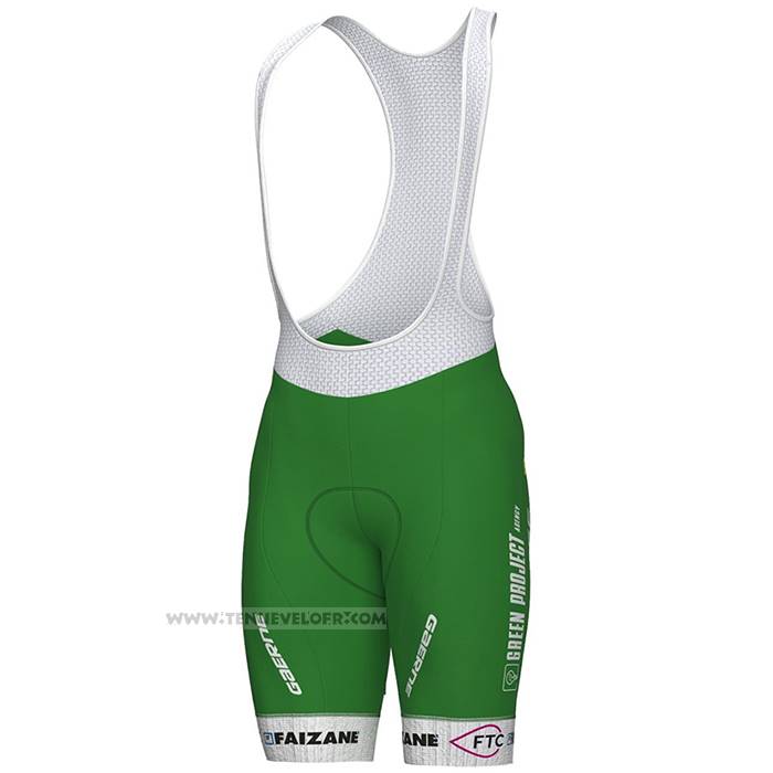 2023 Maillot Cyclisme Bardiani Csf Faizane Vert Blanc Manches Courtes et Cuissard